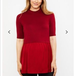 Pea in the pod maternity babydoll red top- S